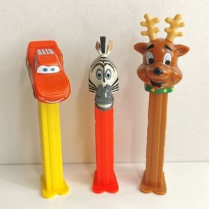 PEZ | Lightning McQueen (Cars), Marty (Madagascar), Reindeer (Christmas)